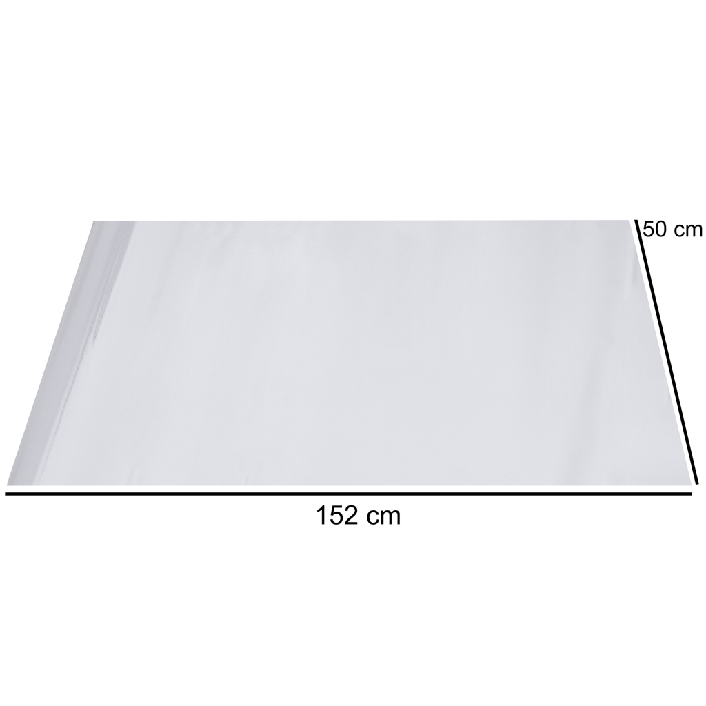 Veidrodinė plėvelė chrominė, sidabrinė, 1,52x18m