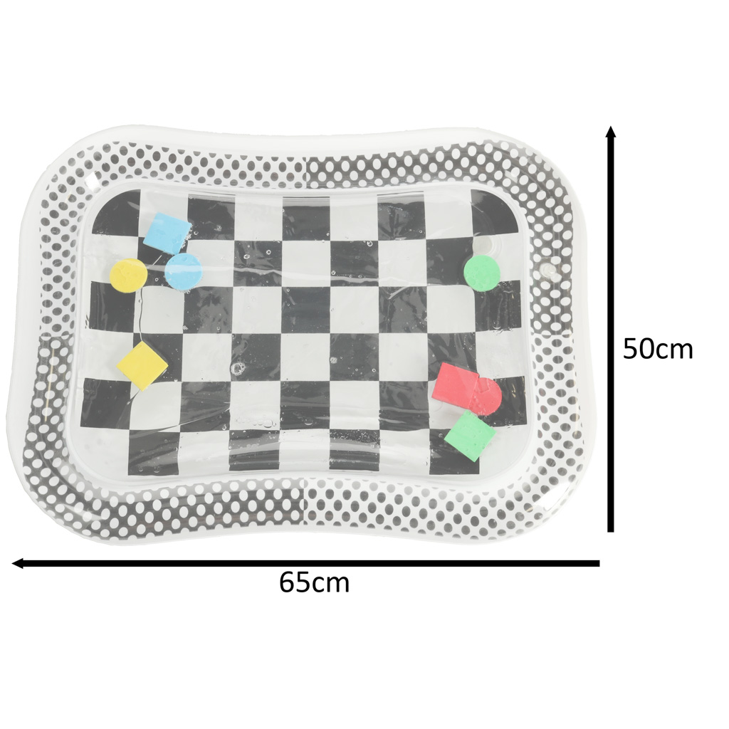 Pripučiamas vandens kilimėlis su šaškių lentos raštu, 65 cm x 50 cm