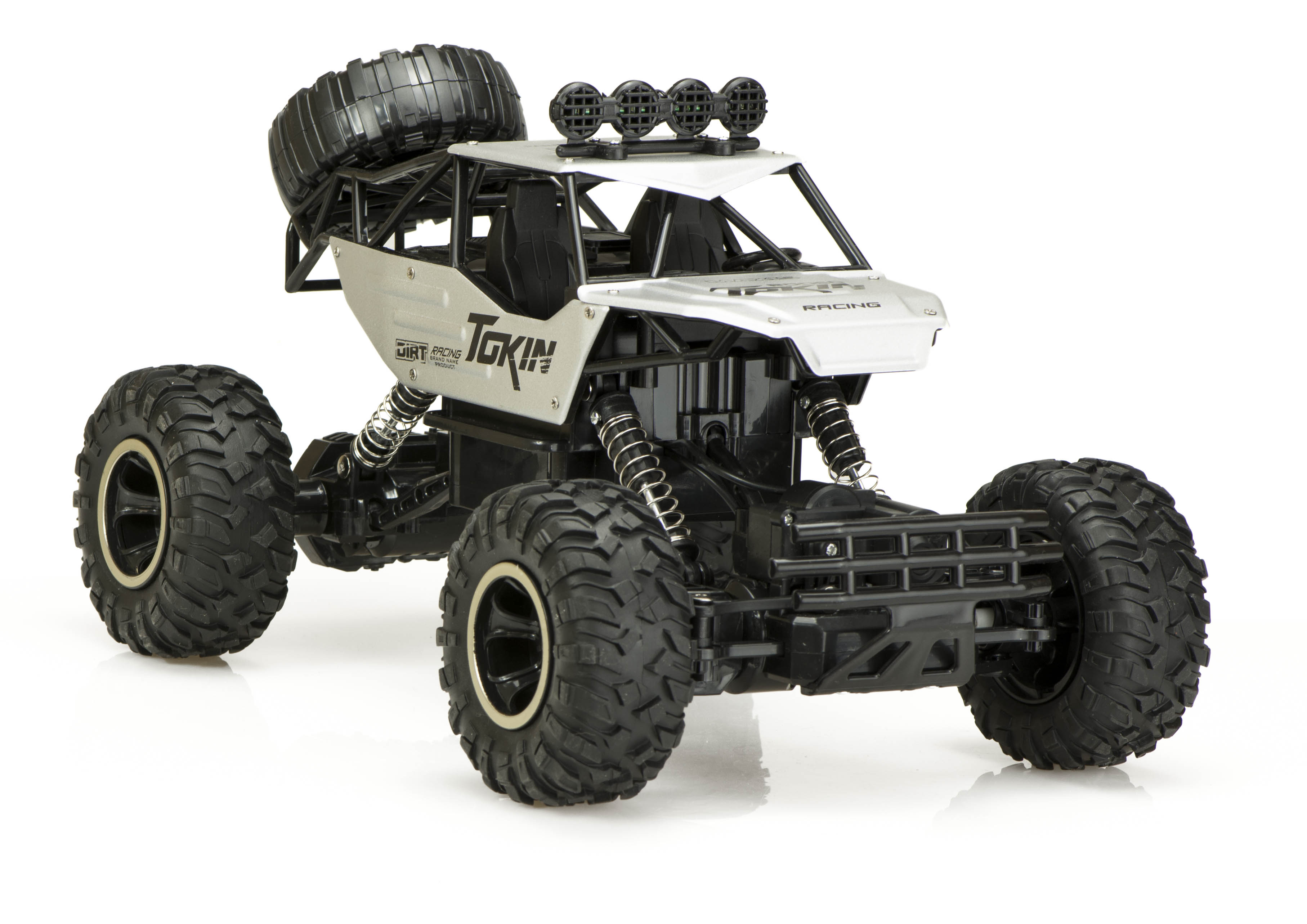 RC automobilis Rock Crawler 1:12 4WD METAL silver