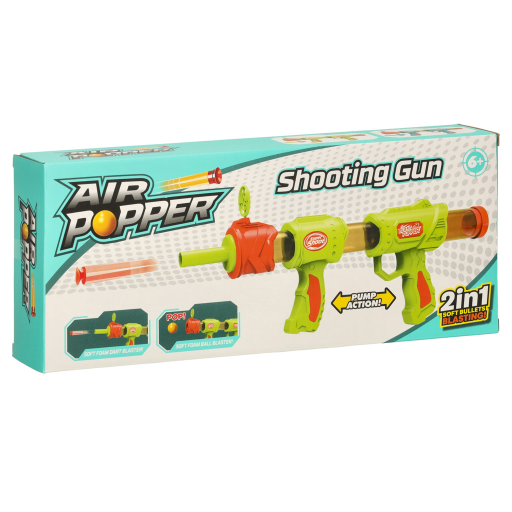 Pistoletas nerfy 2-in-1, mėlynas
