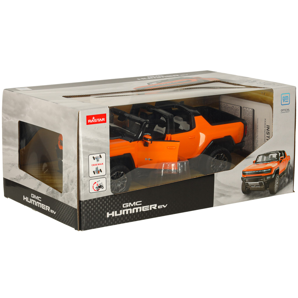 Rc automobilis 1:16 hummer ev oranžinis