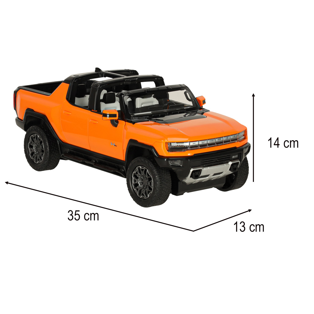 Rc automobilis 1:16 hummer ev oranžinis