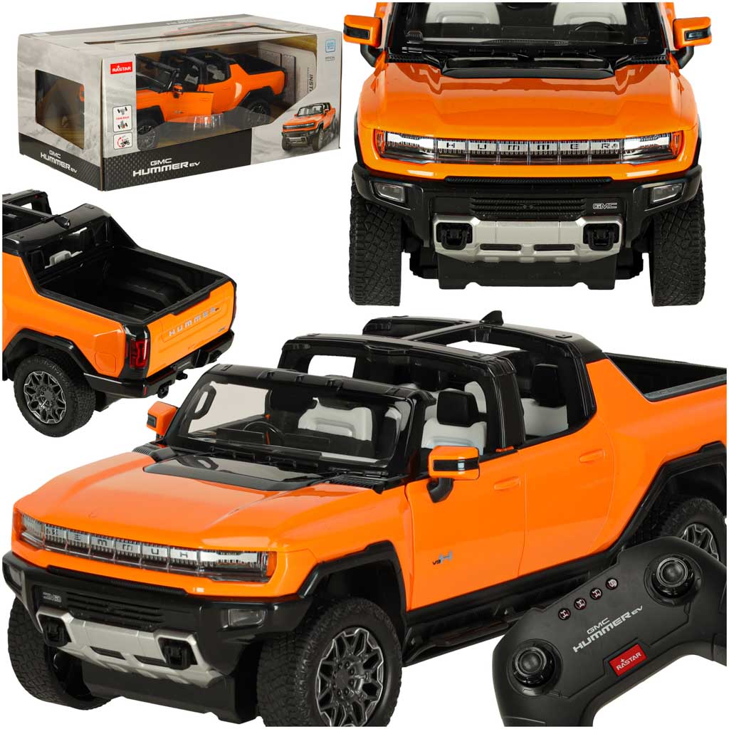 Rc automobilis 1:16 hummer ev oranžinis