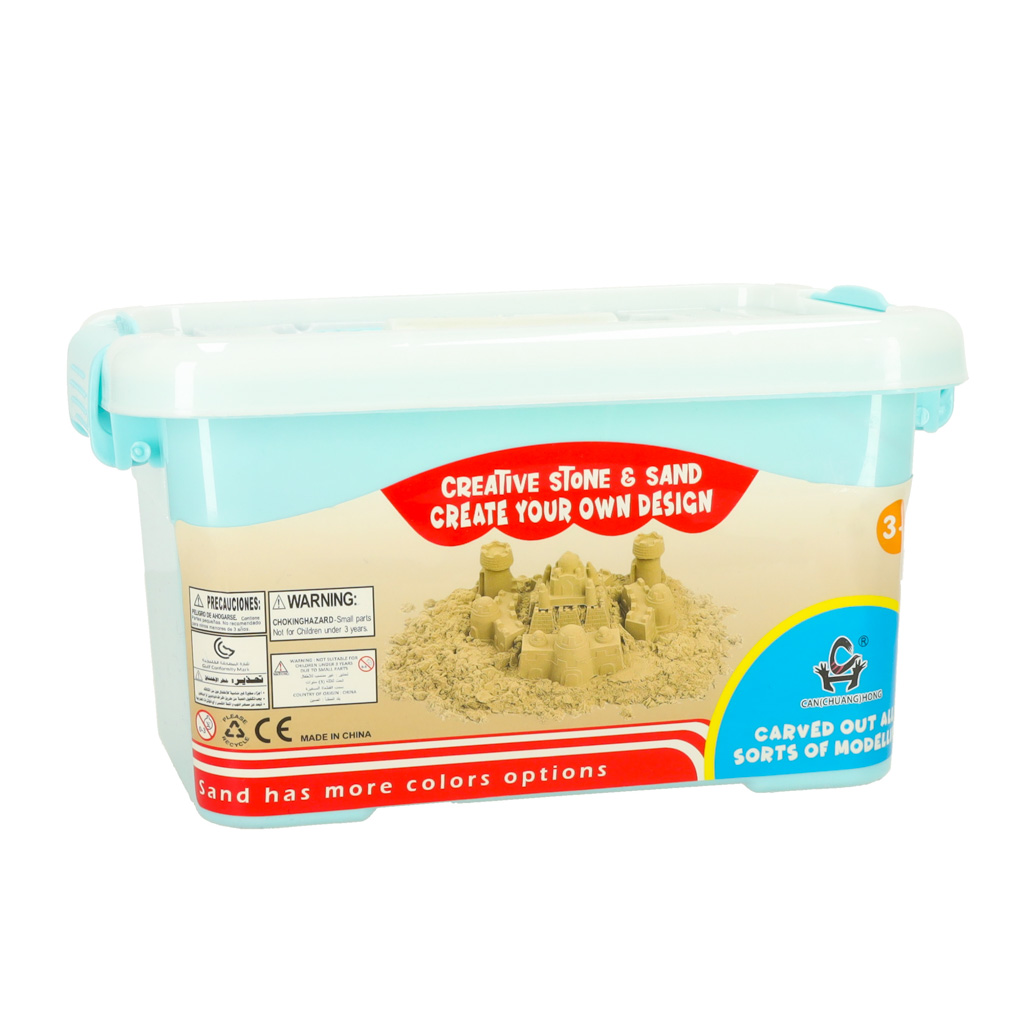 Kinetinis Smėlis Kibirėlyje, 1 Kg, Mėlynas
