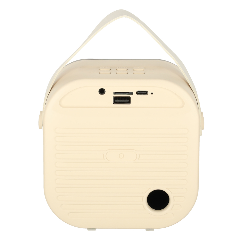 Bluetooth garsiakalbis su mikrofonais f1, 10 w, kreminės spalvos