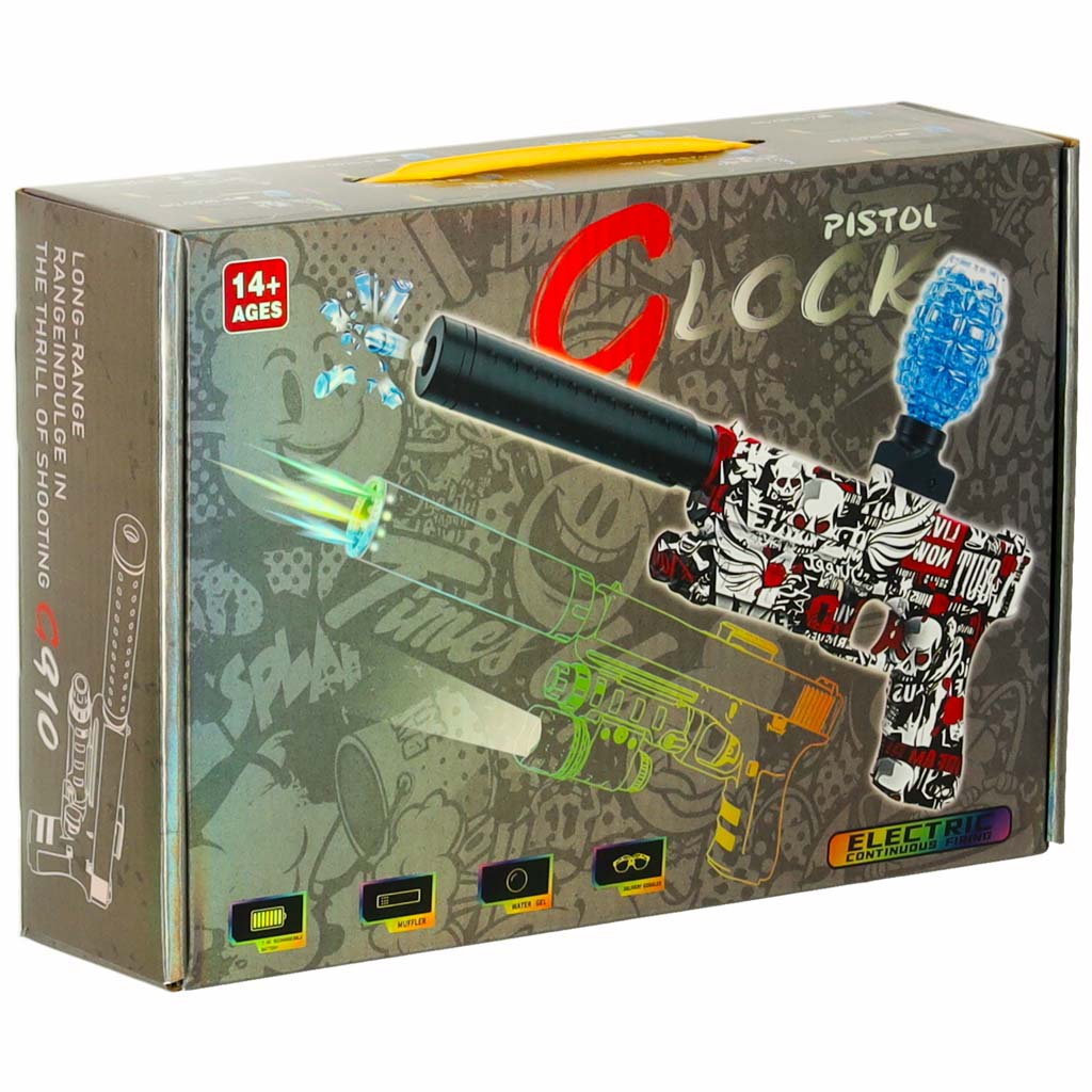 Gelinis kulkosvaidis vandens šautuvas, maitinamas usb baterija + 550 vnt. akinių. 7-8 mm