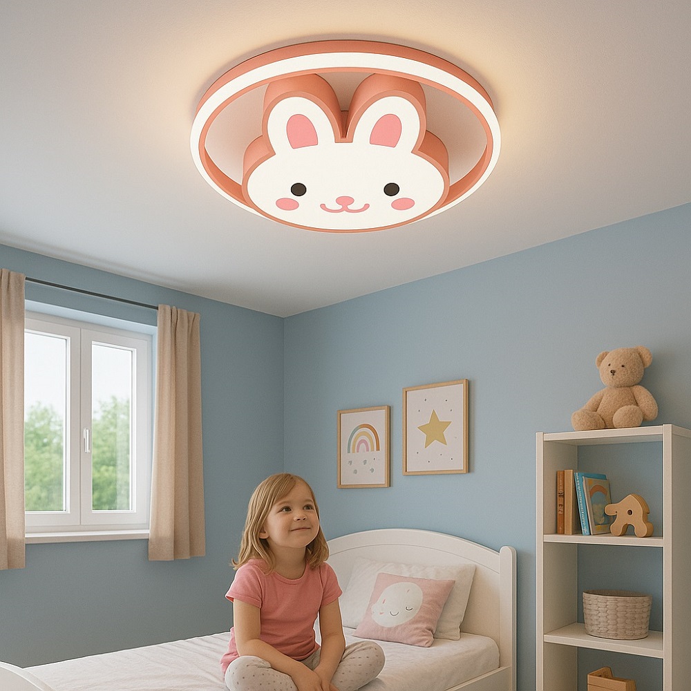 Led šviestuvas vaikų kambariui su reguliuojamu apšvietimu ir pulteliu