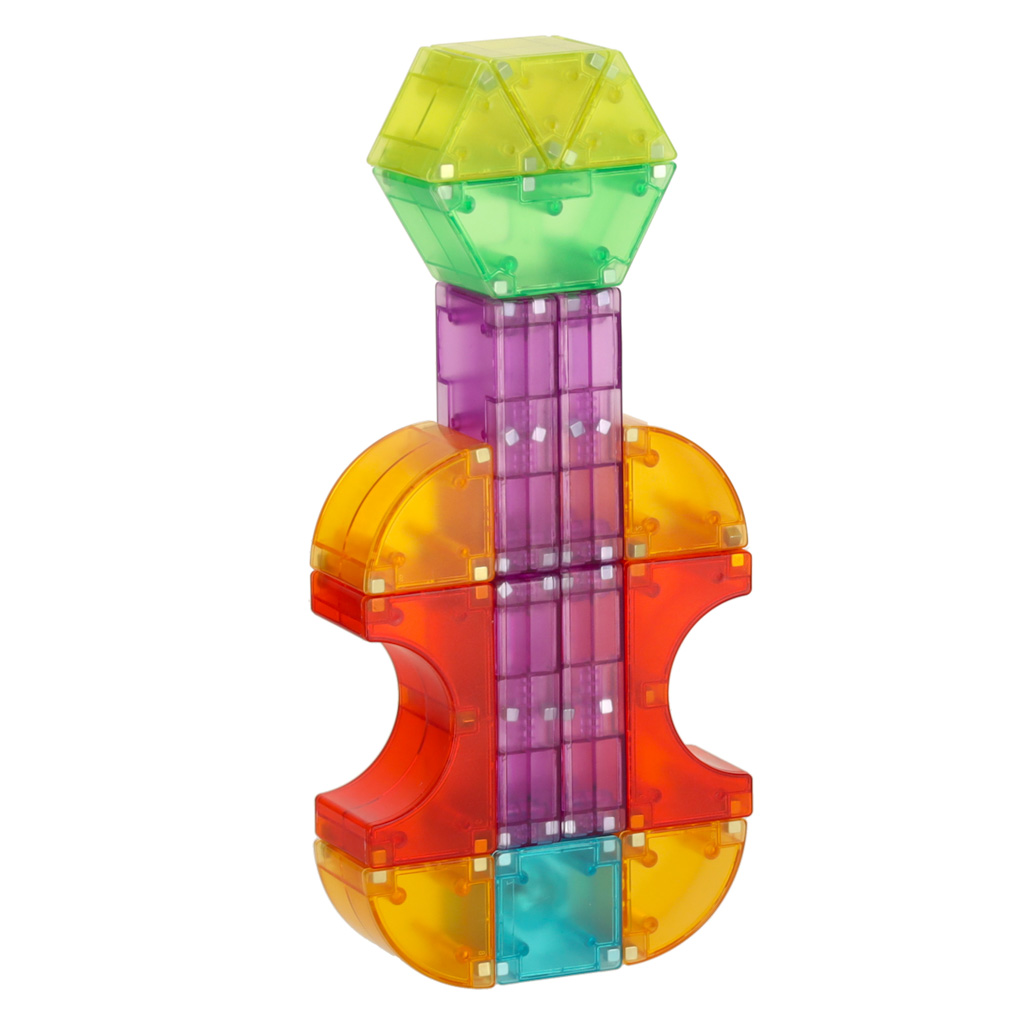 3d švytinčios magnetinės kaladėlės led, 134 vnt.