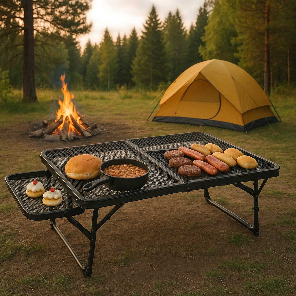 Sulankstomas turistinis stalas 88x60x40x27 cm