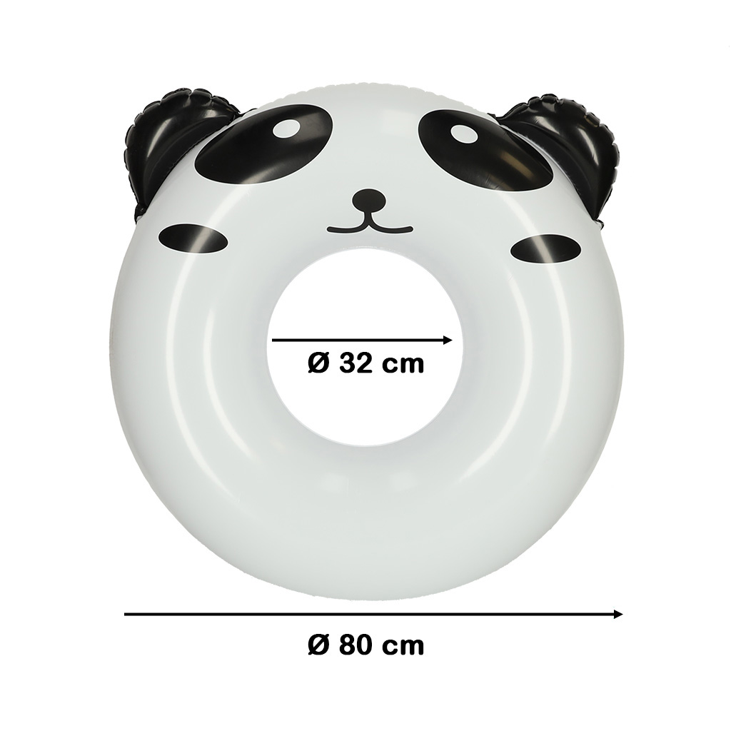 Plaukimo ratas panda, 80 cm, baltas
