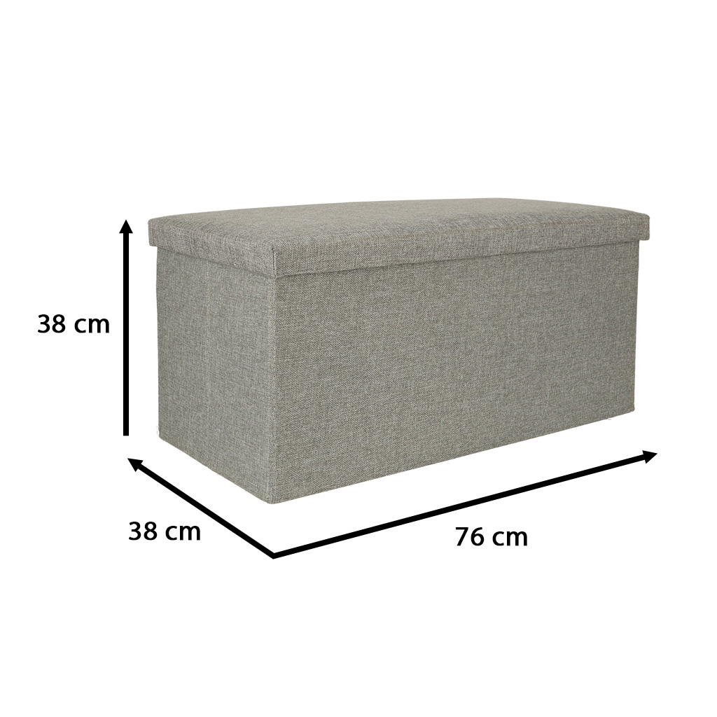 Pufas kontext, 76x38x38 cm, pilkas