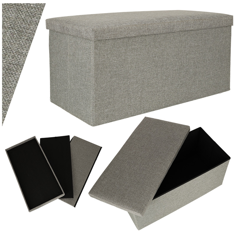 Pufas kontext, 76x38x38 cm, pilkas