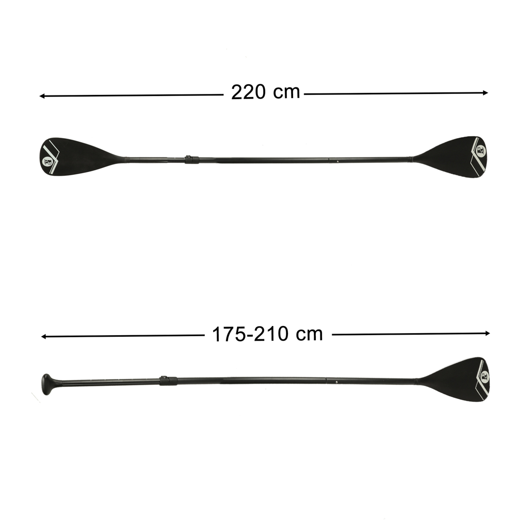 Sulankstomas aliuminis irklas 175-220 cm