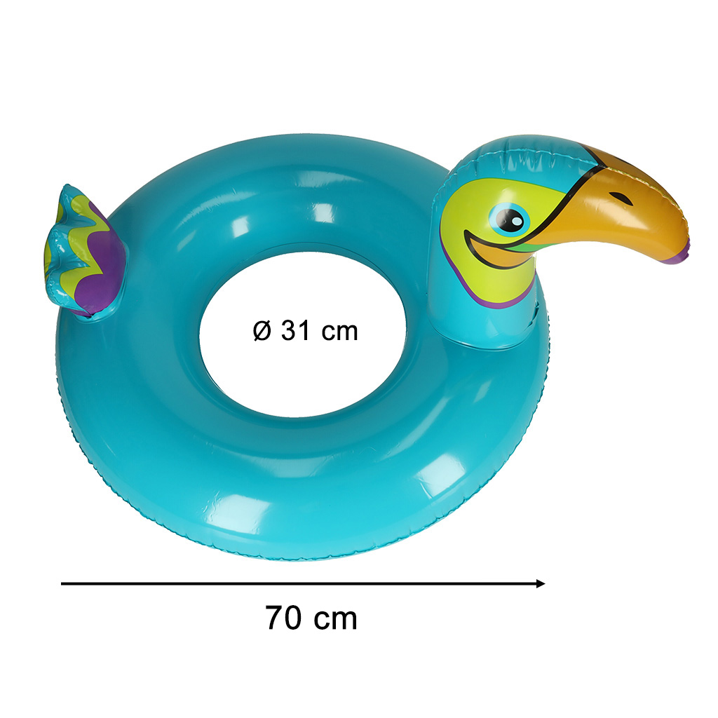 Plaukimo ratas toucan, 70 cm, mėlynas