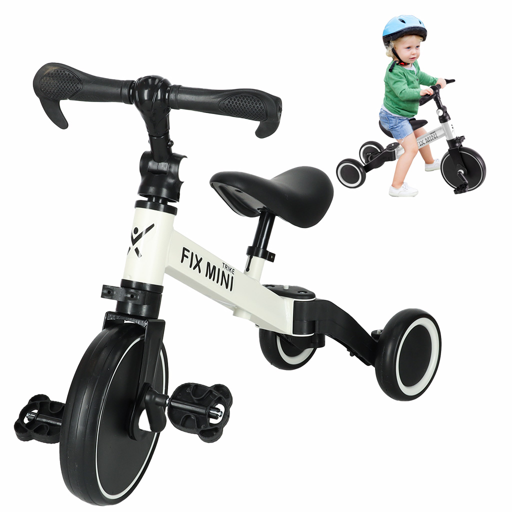 Trike Fix Mini krosinis triratukas 3in1 su pedalais baltas