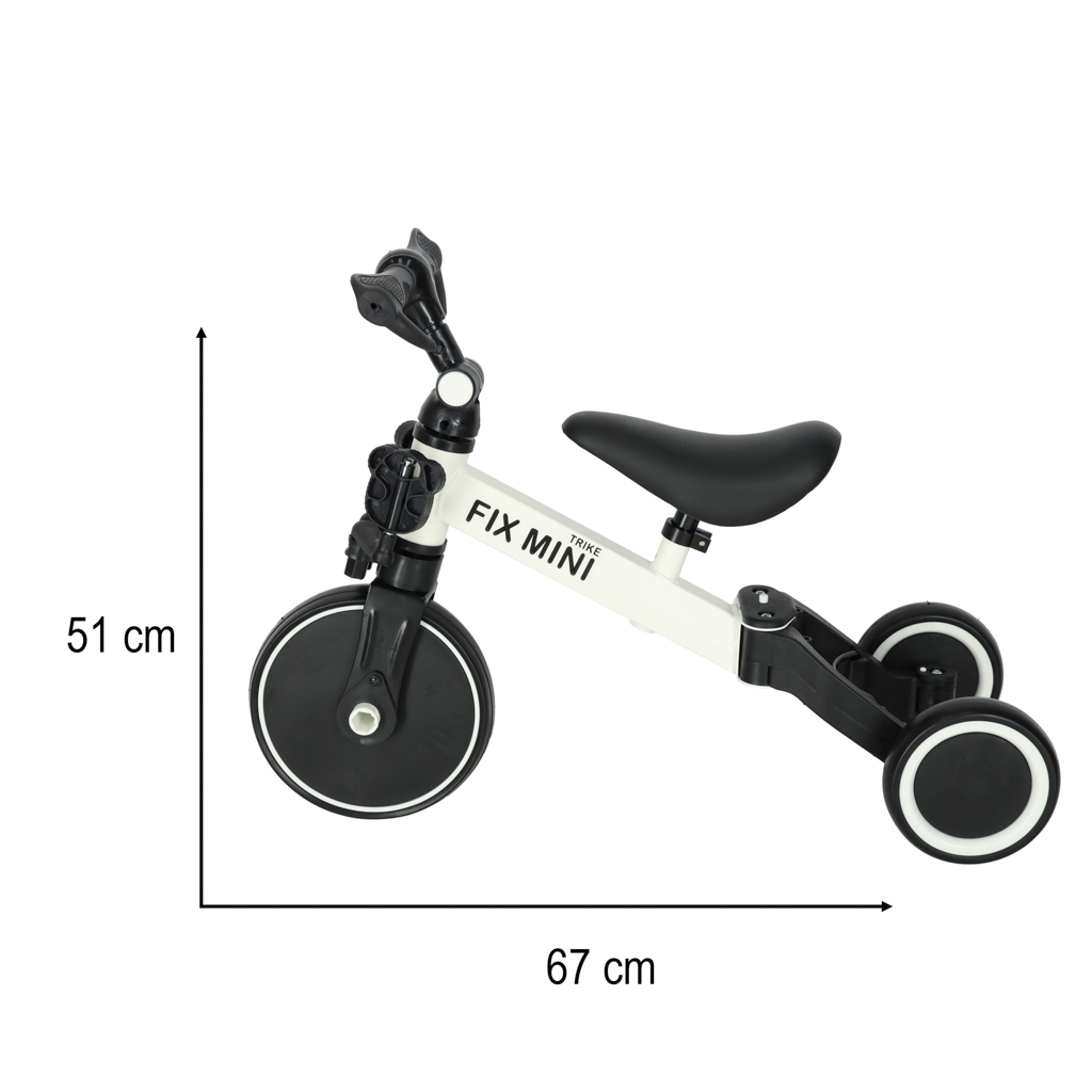 Trike Fix Mini krosinis triratukas 3in1 su pedalais baltas
