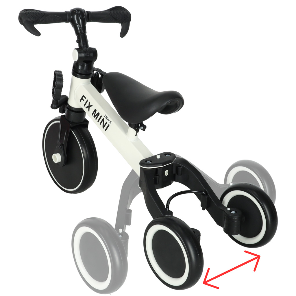 Trike Fix Mini krosinis triratukas 3in1 su pedalais baltas
