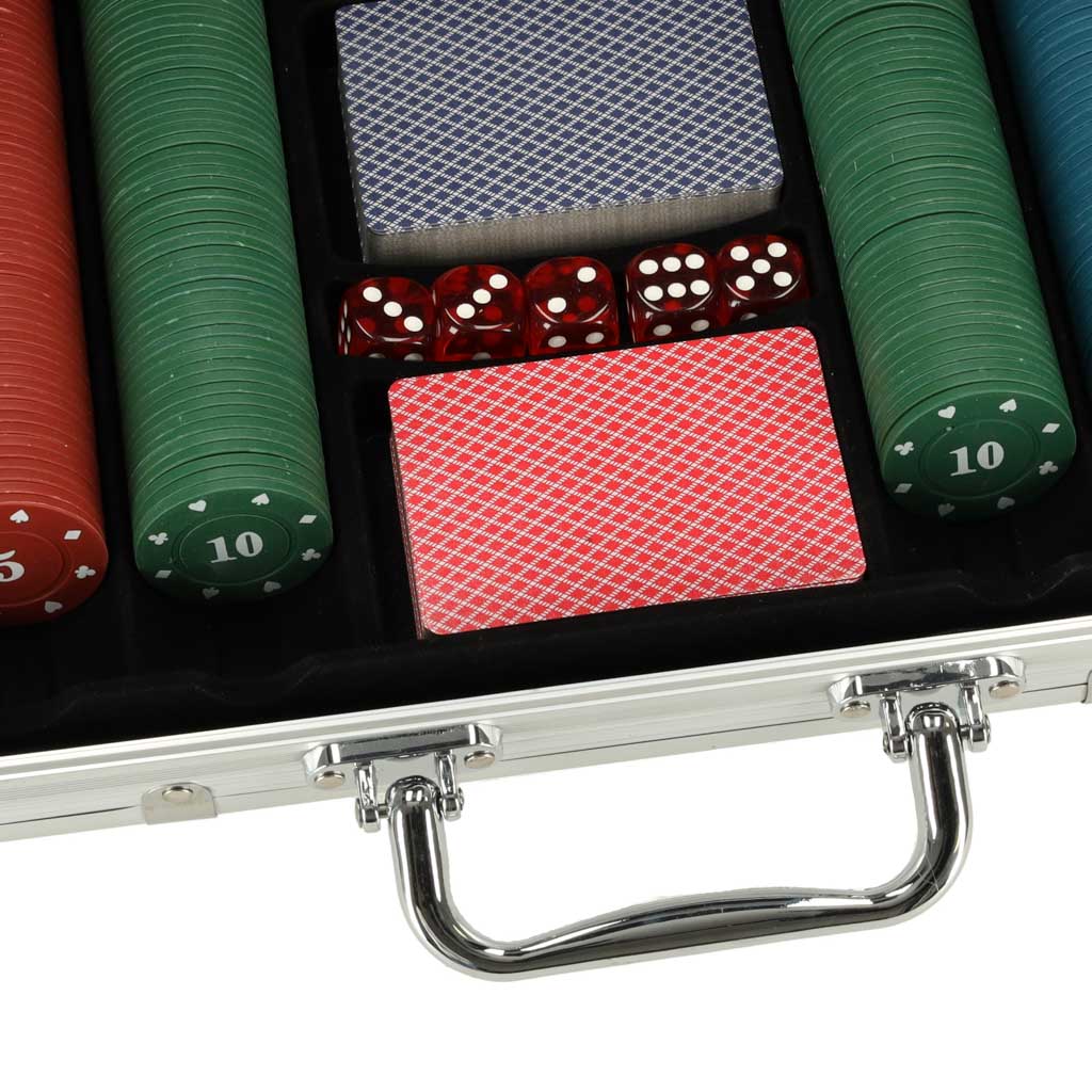 Pokerio rinkinys lagaminėlyje su 500 žetonų