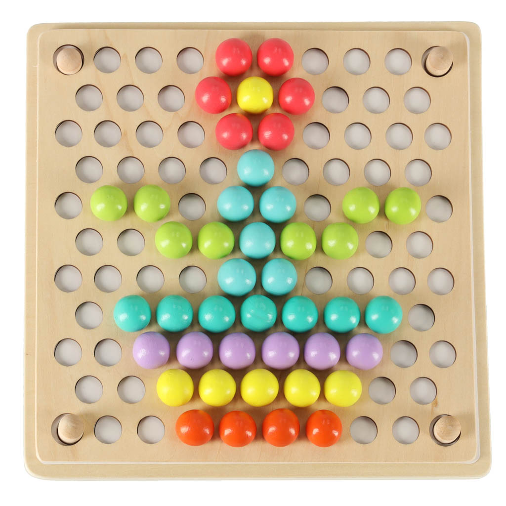Dėlionė montessori karoliukai, 77 vnt