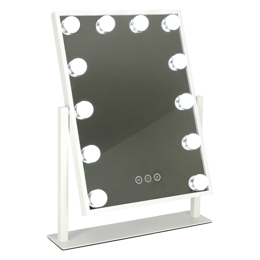 Led makiažo veidrodis su usb ir lemputėmis 30x40cm