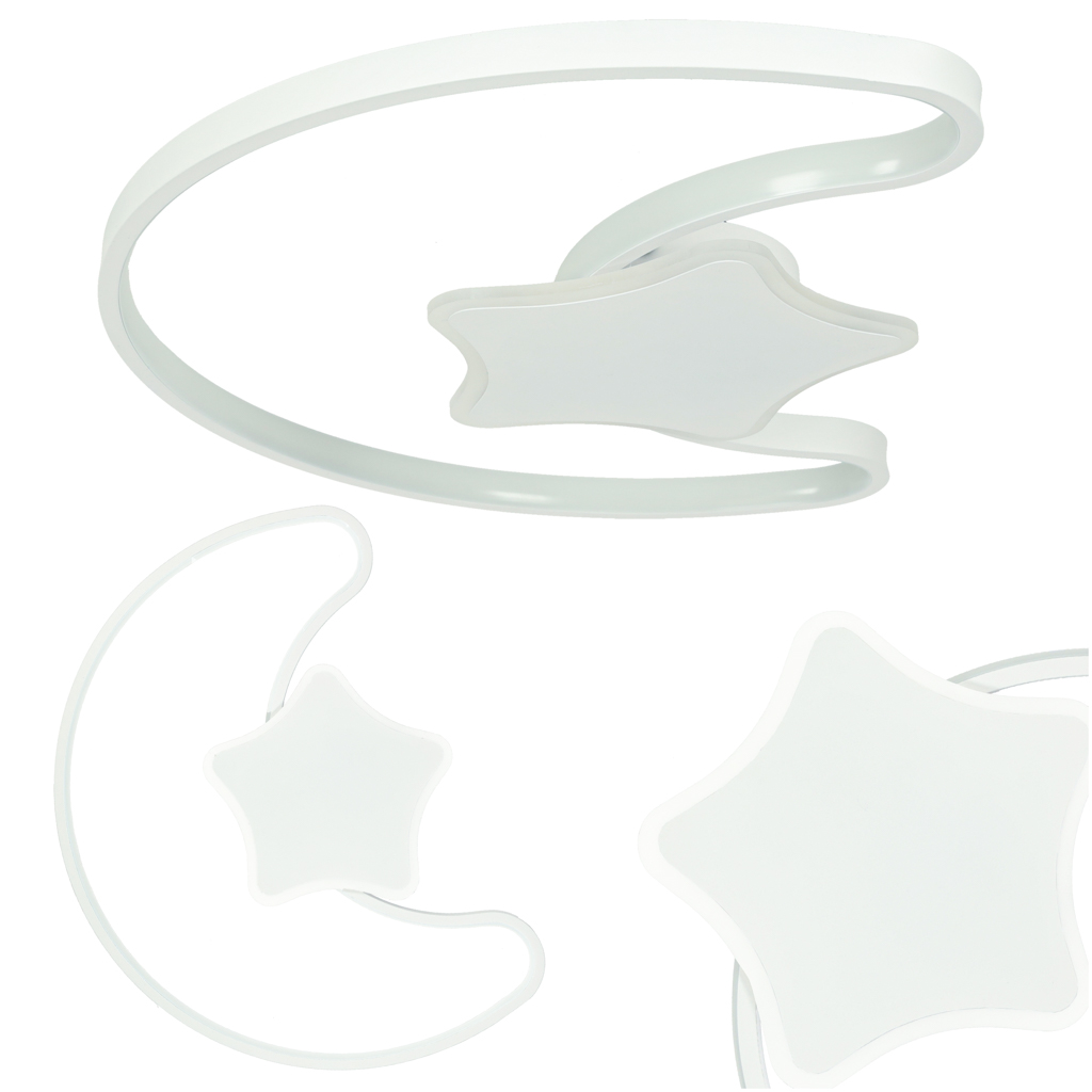 Led lubų šviestuvas lumela su pulteliu, balta, 40w, 5200 lm