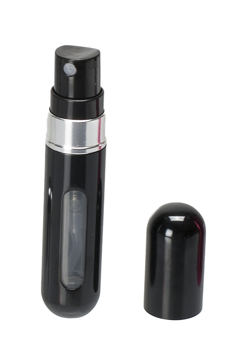 Kelioninis kvepalų dozatorius, 5 ml, juodas