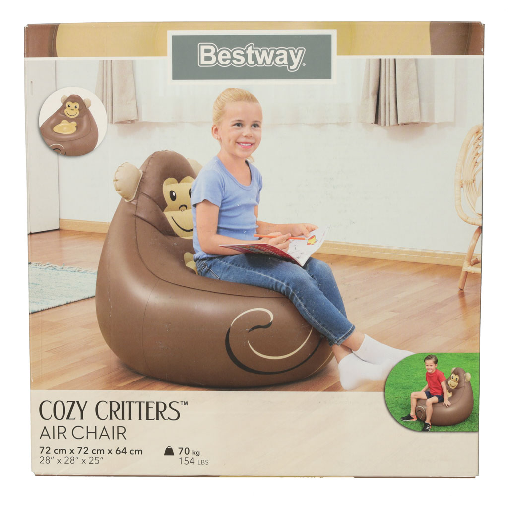 Pripučiamas fotelis bestway 75116, rudas