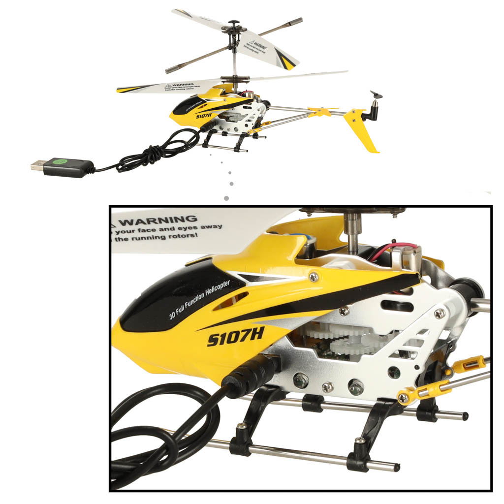 Syma s107h rc sraigtasparnis 2.4ghz rtf geltonos spalvos