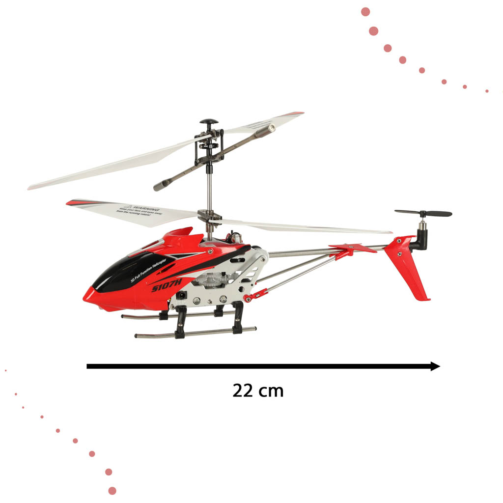 SYMA S107H RC sraigtasparnis 2.4GHz RTF raudonos spalvos 3