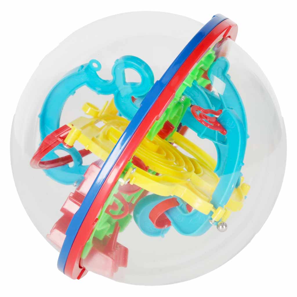 3D labirinto kamuolys, 100 lygių, įvairių spalvų, Ø 12 cm