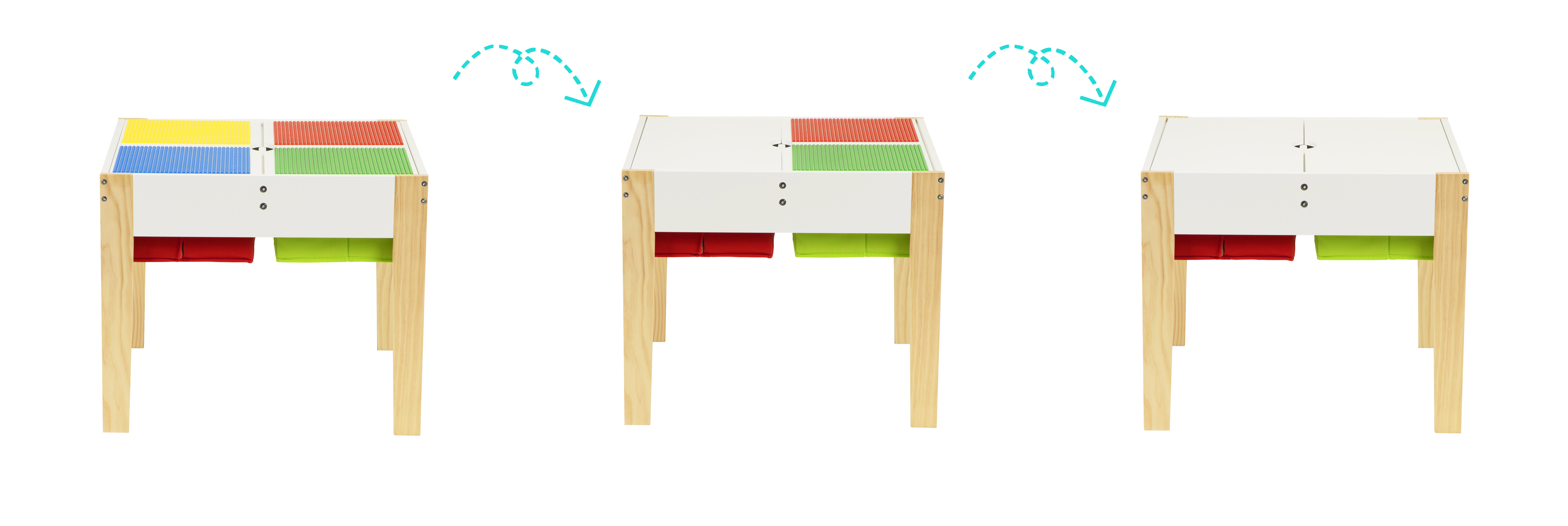 Vaikiškas kėdžių ir stalo komplektas Ecotoys, įvairių spalvų