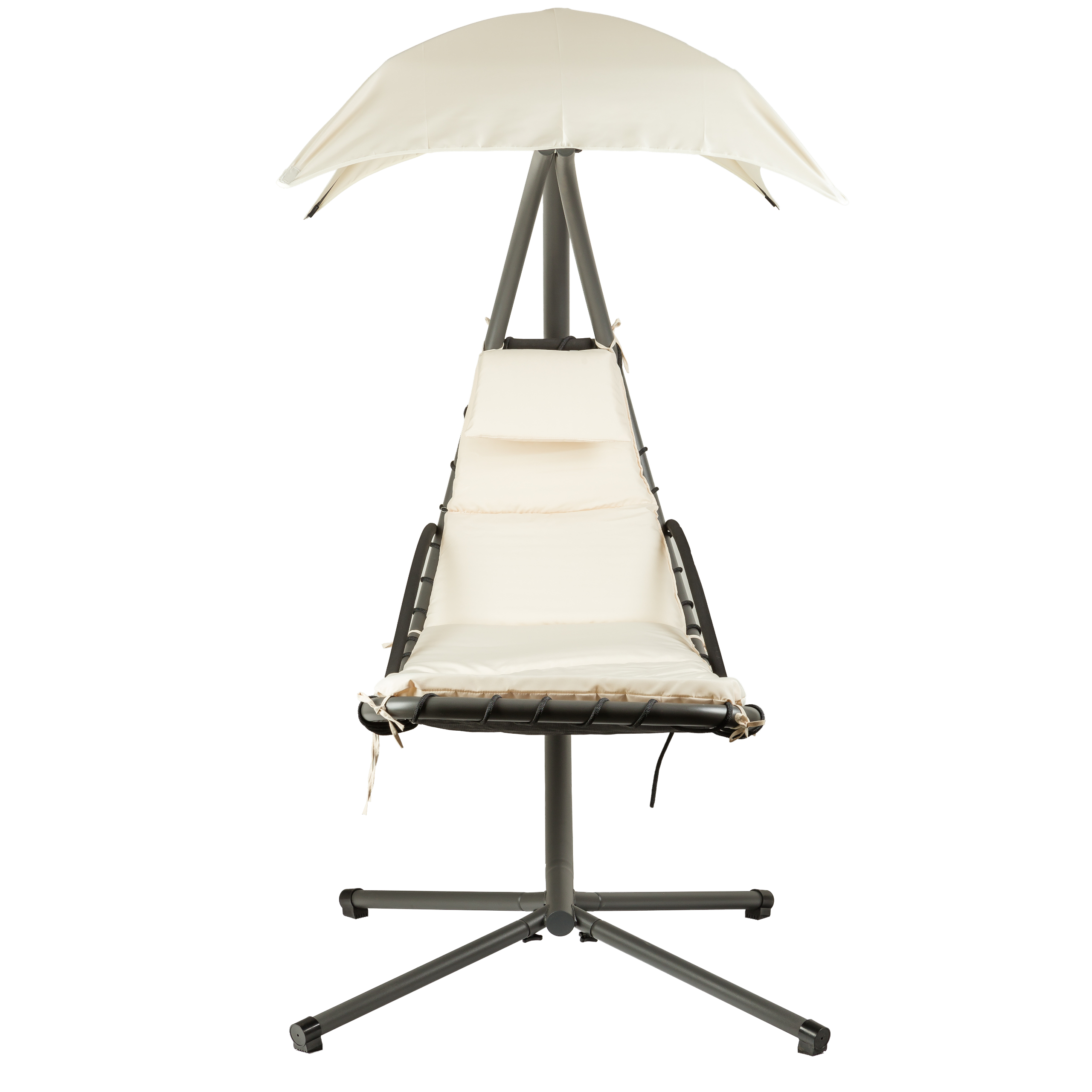 Pakabinamas sodo gultas modernhome, 190x114x210 cm, smėlio spalvos