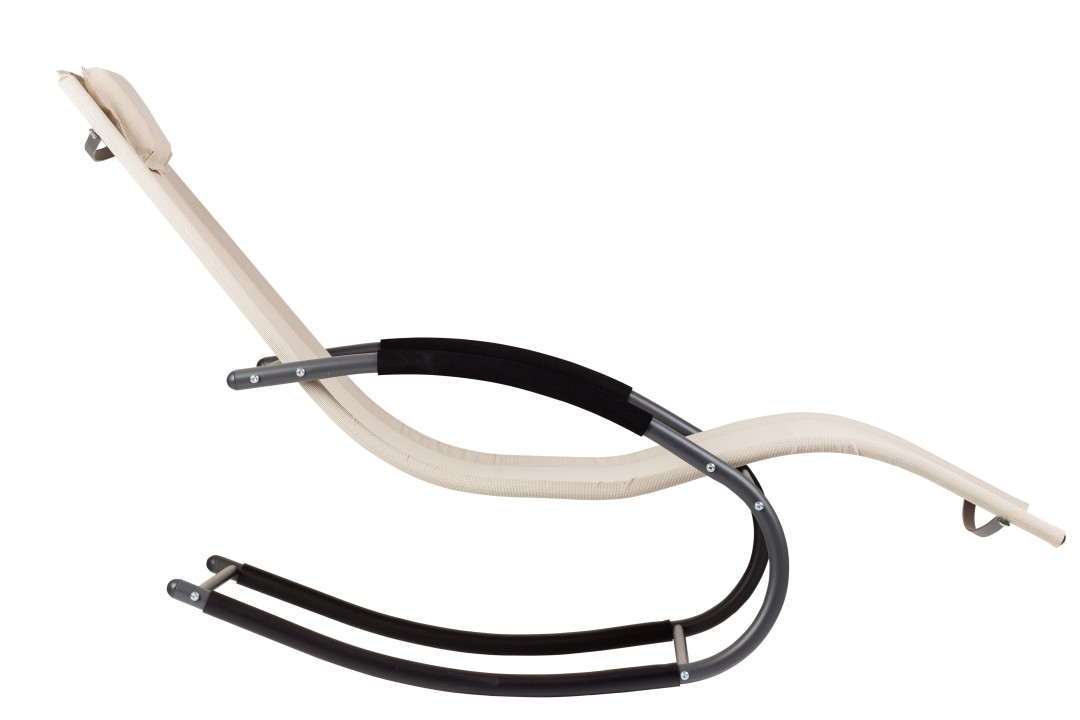 Sodo/paplūdymio supamasis gultas, kreminis