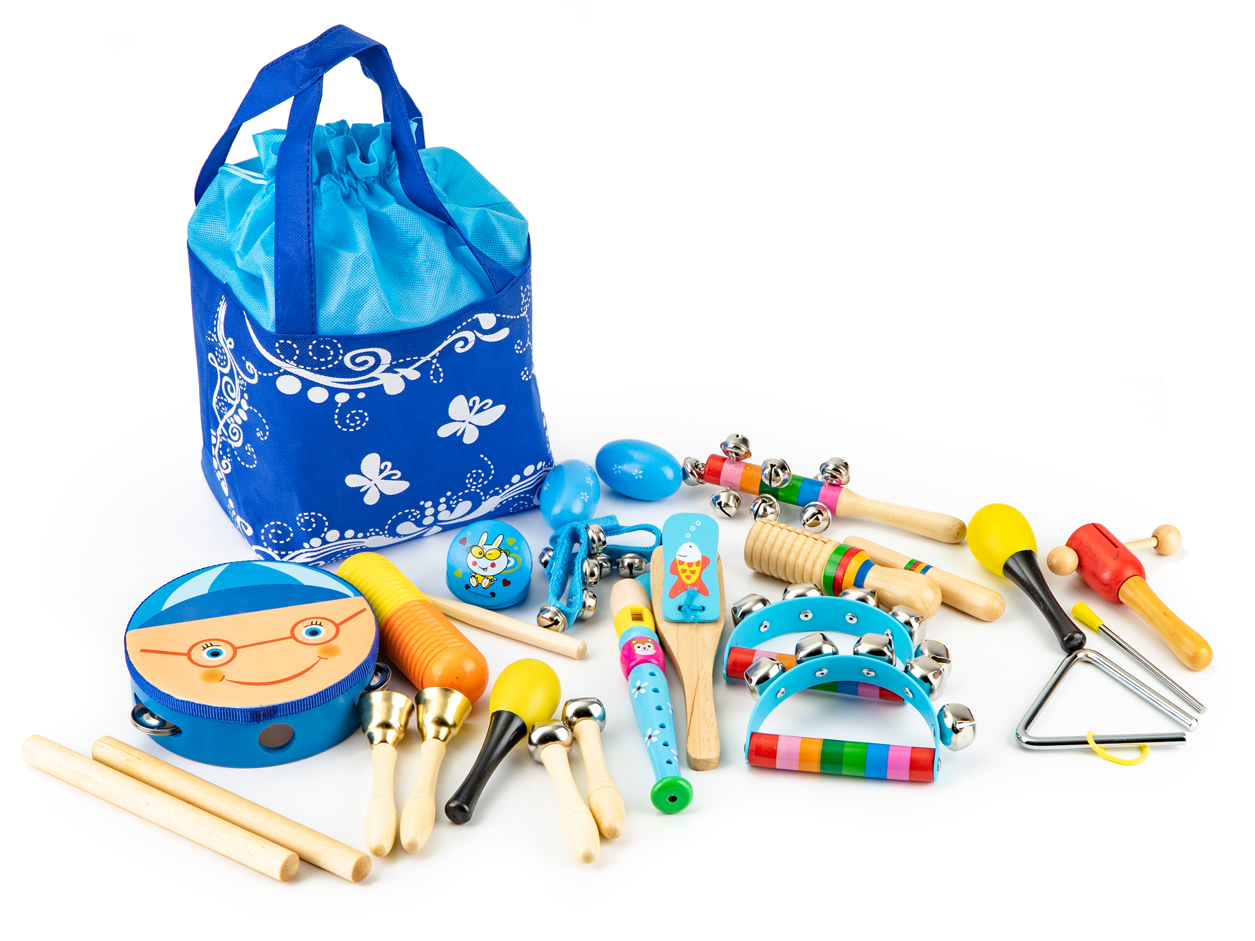 Muzikos Rinkinys 16 Instrumentų + „Ecotoys“ Krepšys