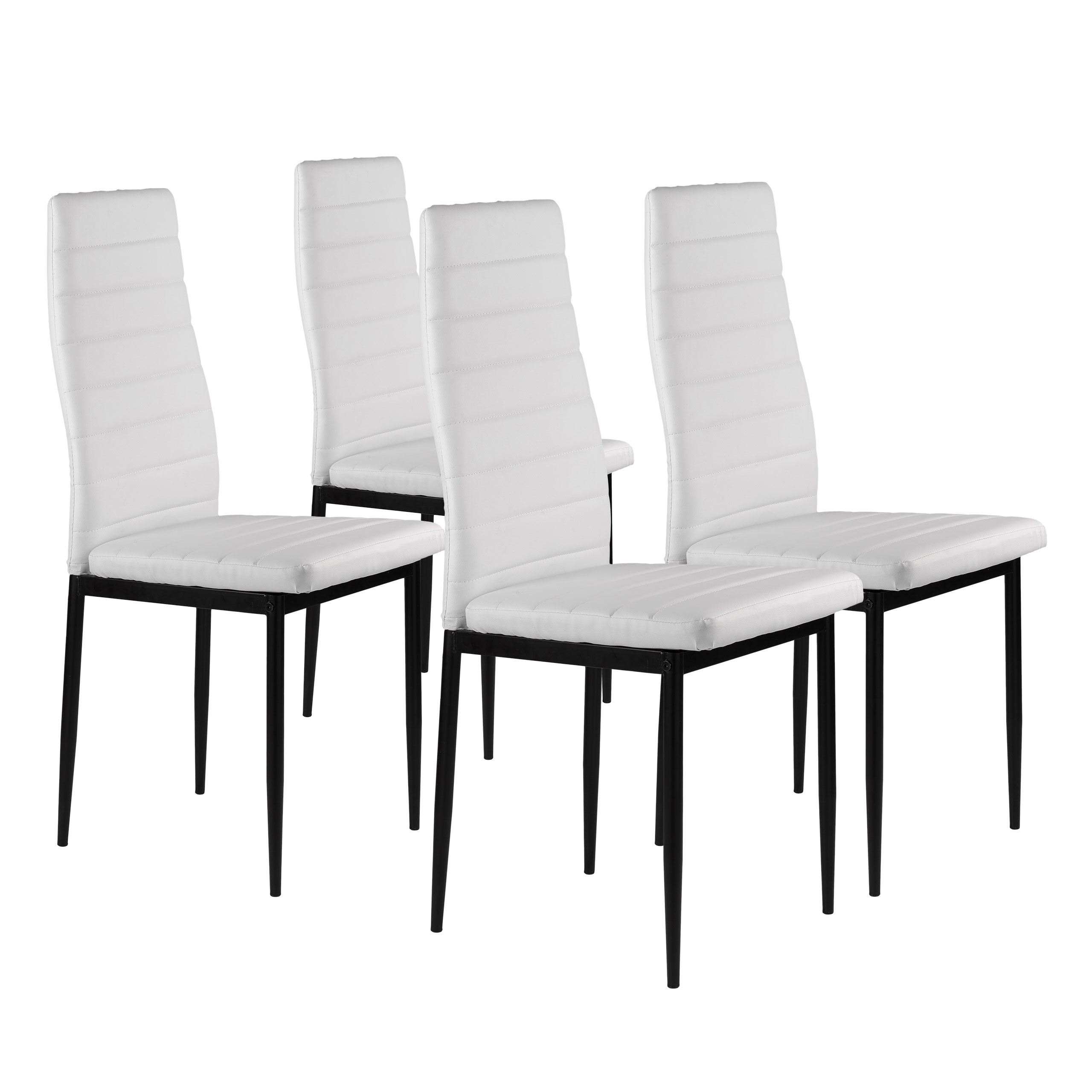 4-ių kėdžių komplektas ModernHome Prestige, baltas