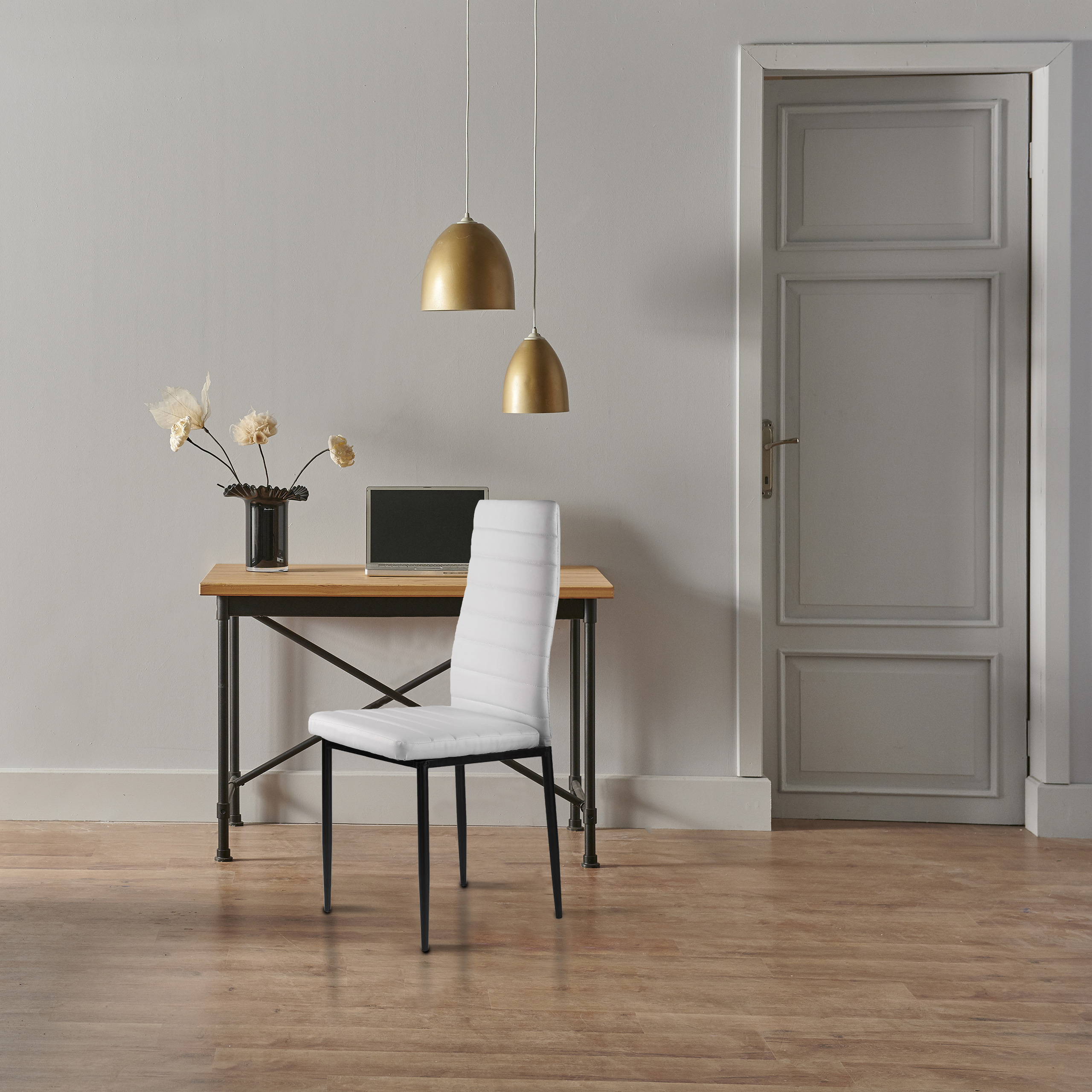 4-ių kėdžių komplektas ModernHome Prestige, baltas