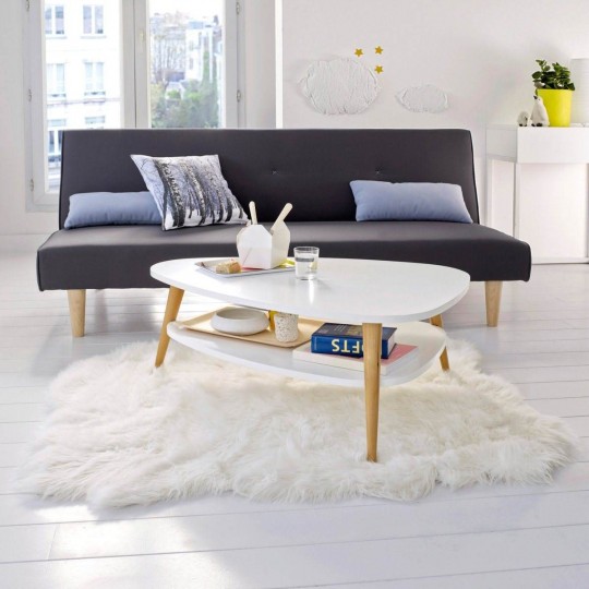 Žurnalinis staliukas modernhome, baltas
