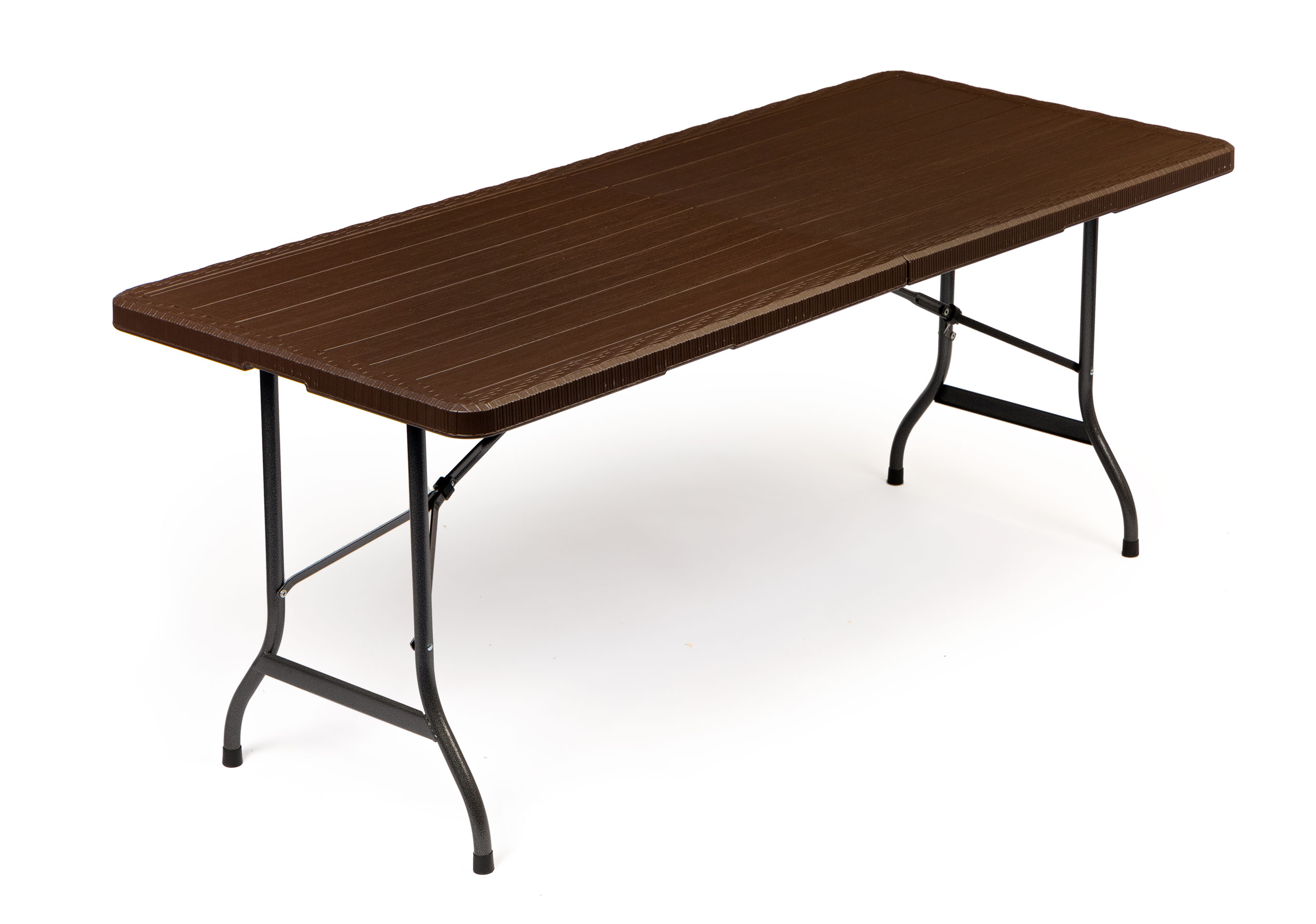Sulankstomas sodo stalas modernhome, 180 cm, rudas