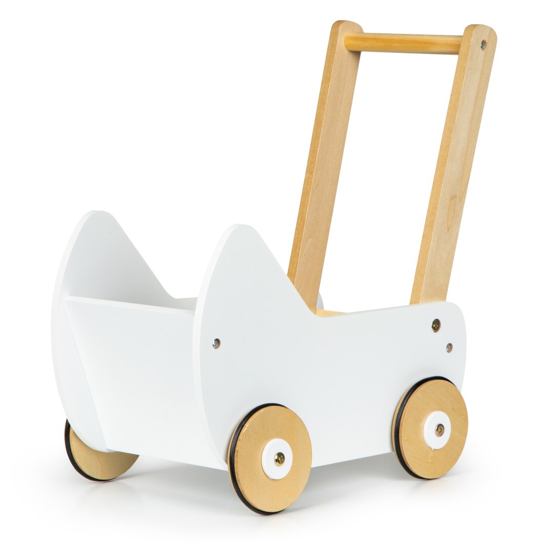 Medinis lėlių vežimėlis/vaikštynė ECOTOYS