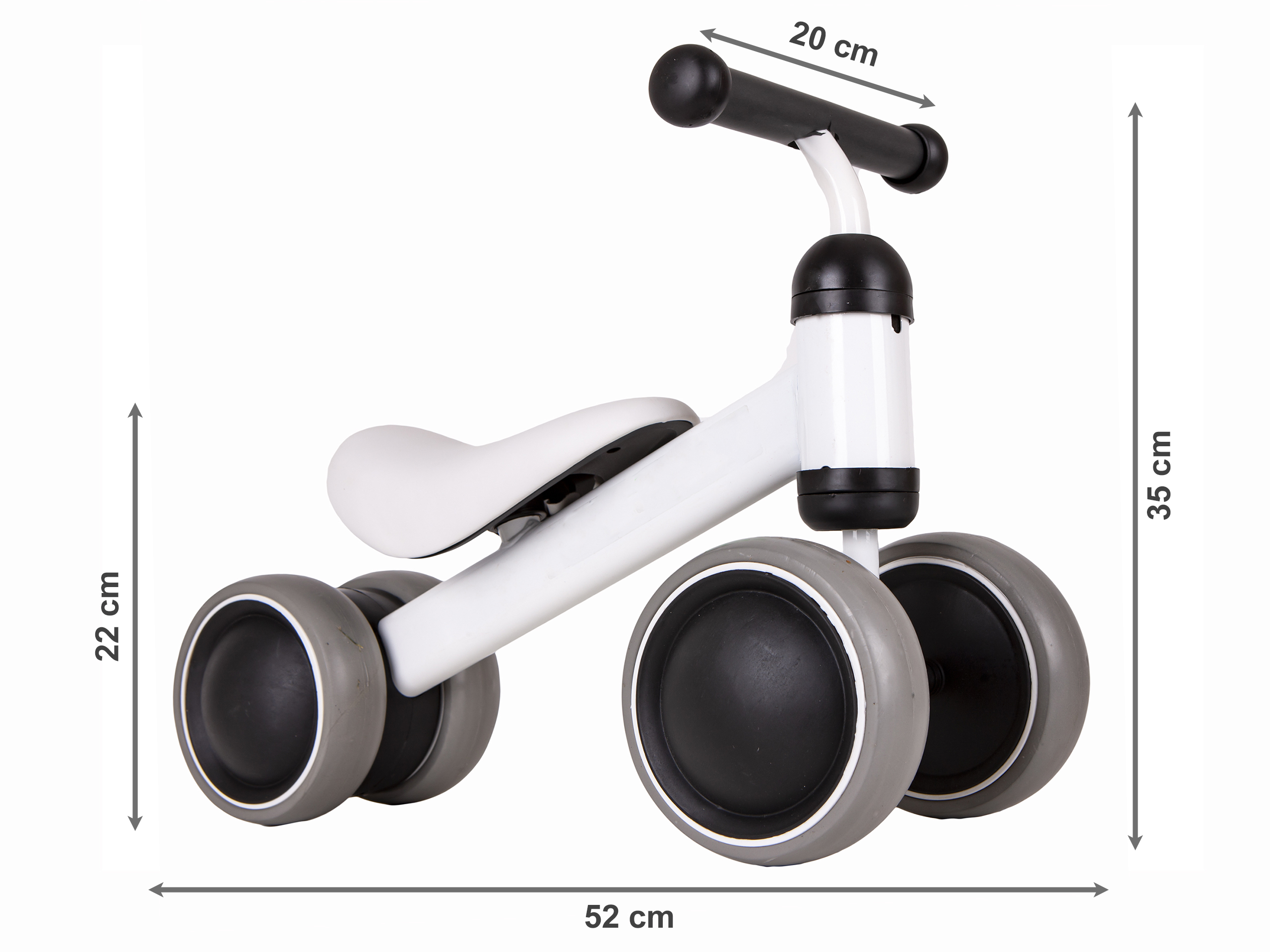 Balansinis mini dviratis Ecotoys, baltas