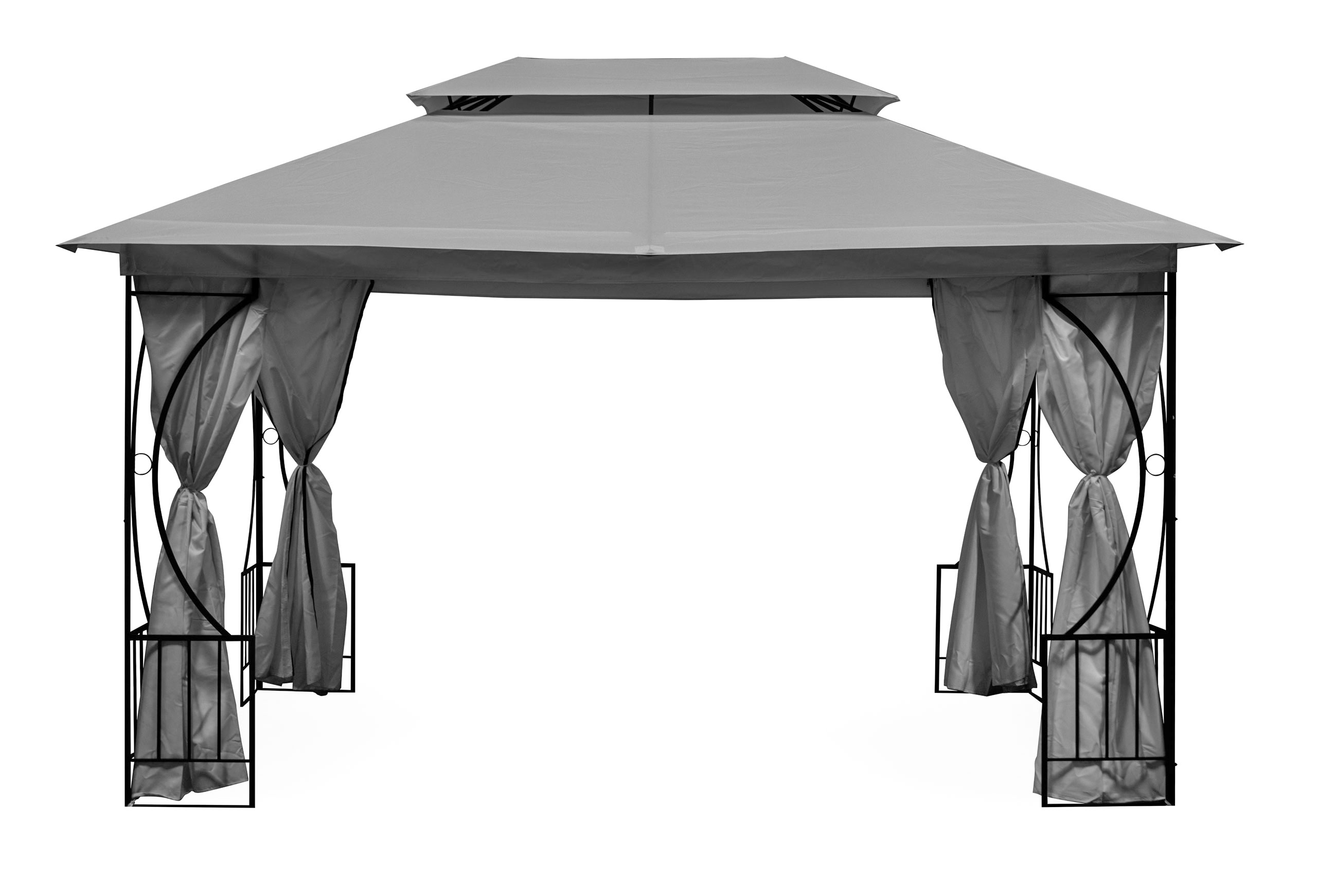 Sodo pavėsinė, 3x4 m, pilka