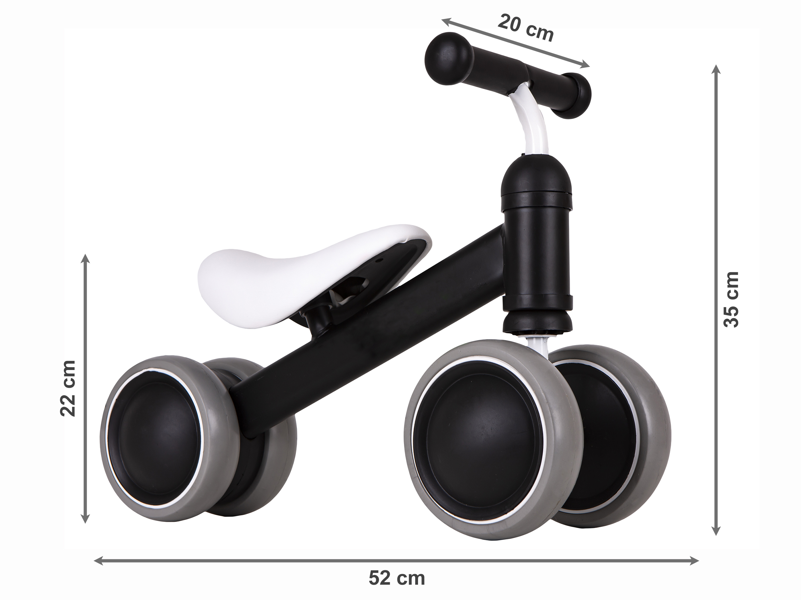 Paspiriamas dviratukas Ecotoys JM-118, Black