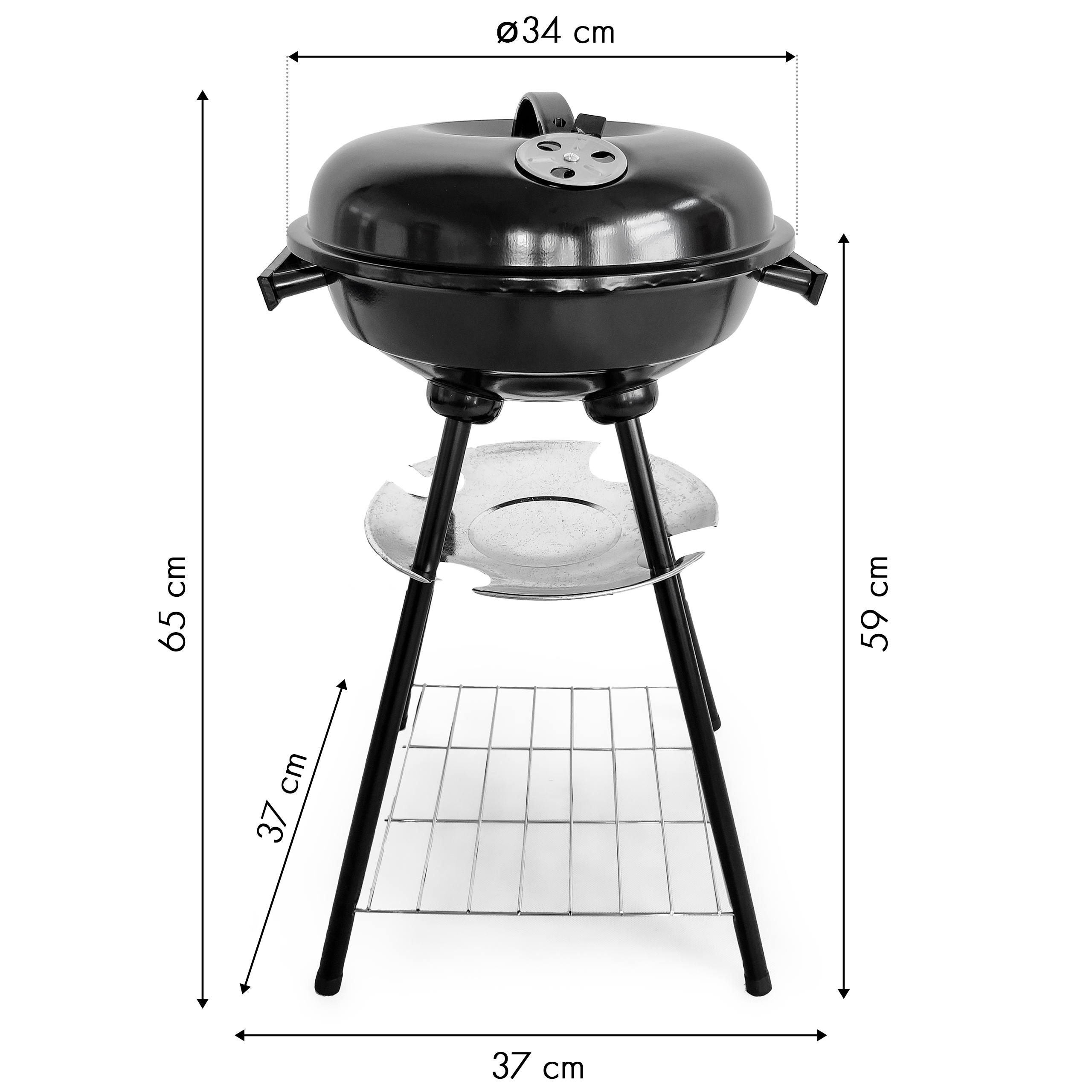 Sodo grilius modern home, 34cm, juodas