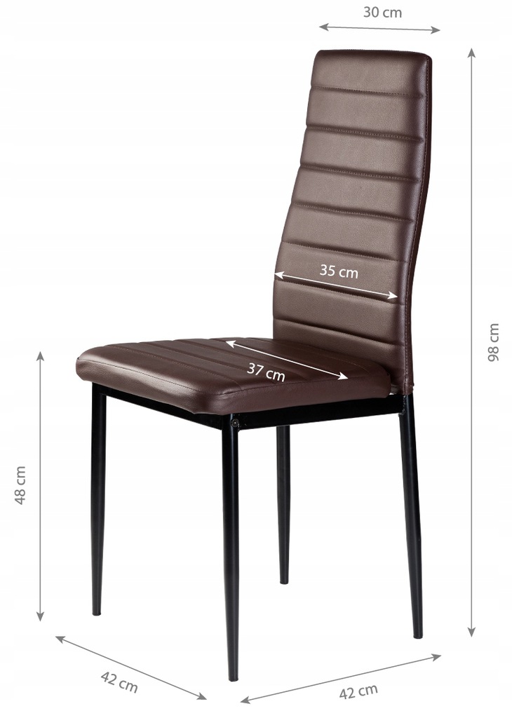 Kėdžių rinkinys modernhome dc855-4, rudi, 4 vnt.