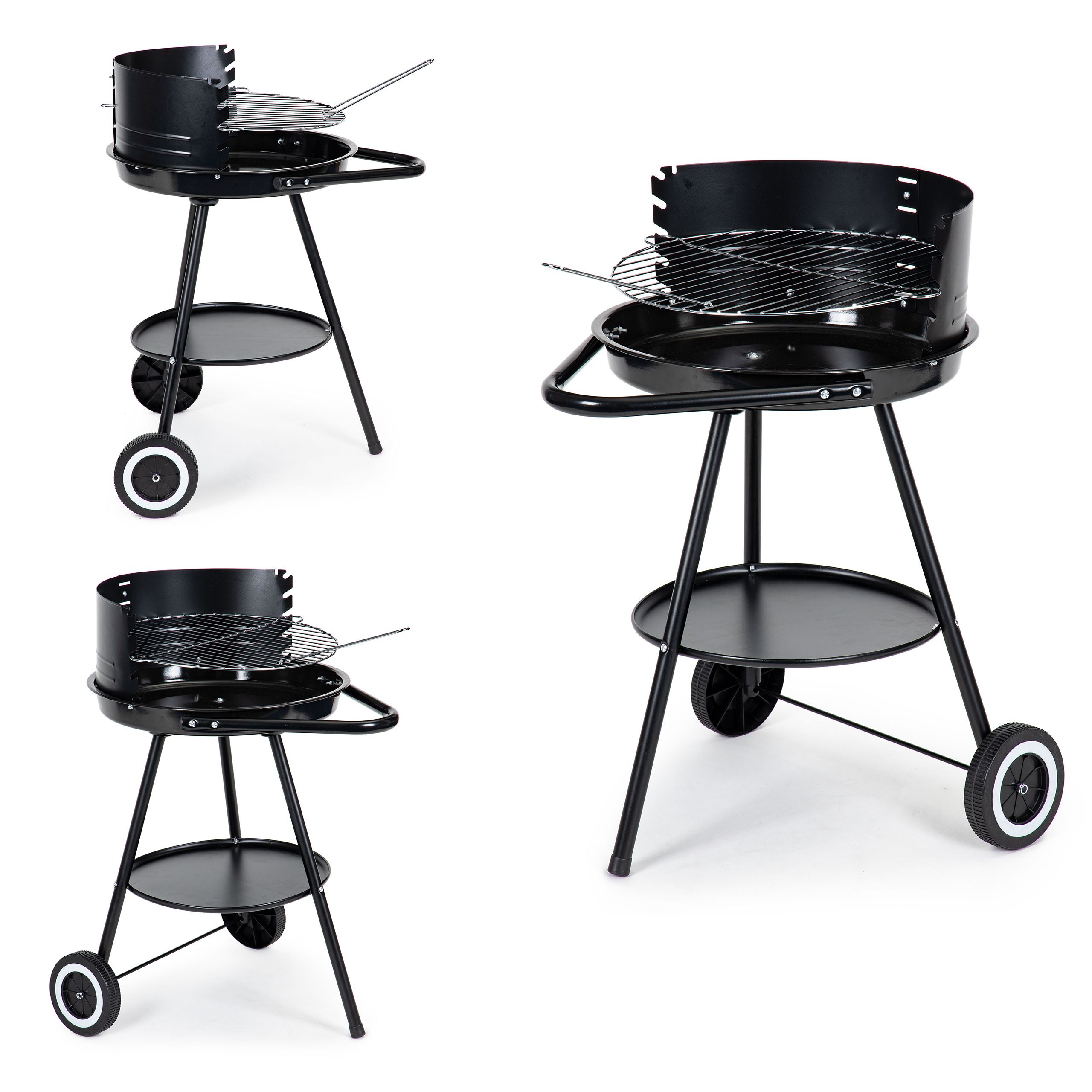 Kepsninė su lentyna Grill Garden, 56x38x76cm, juoda