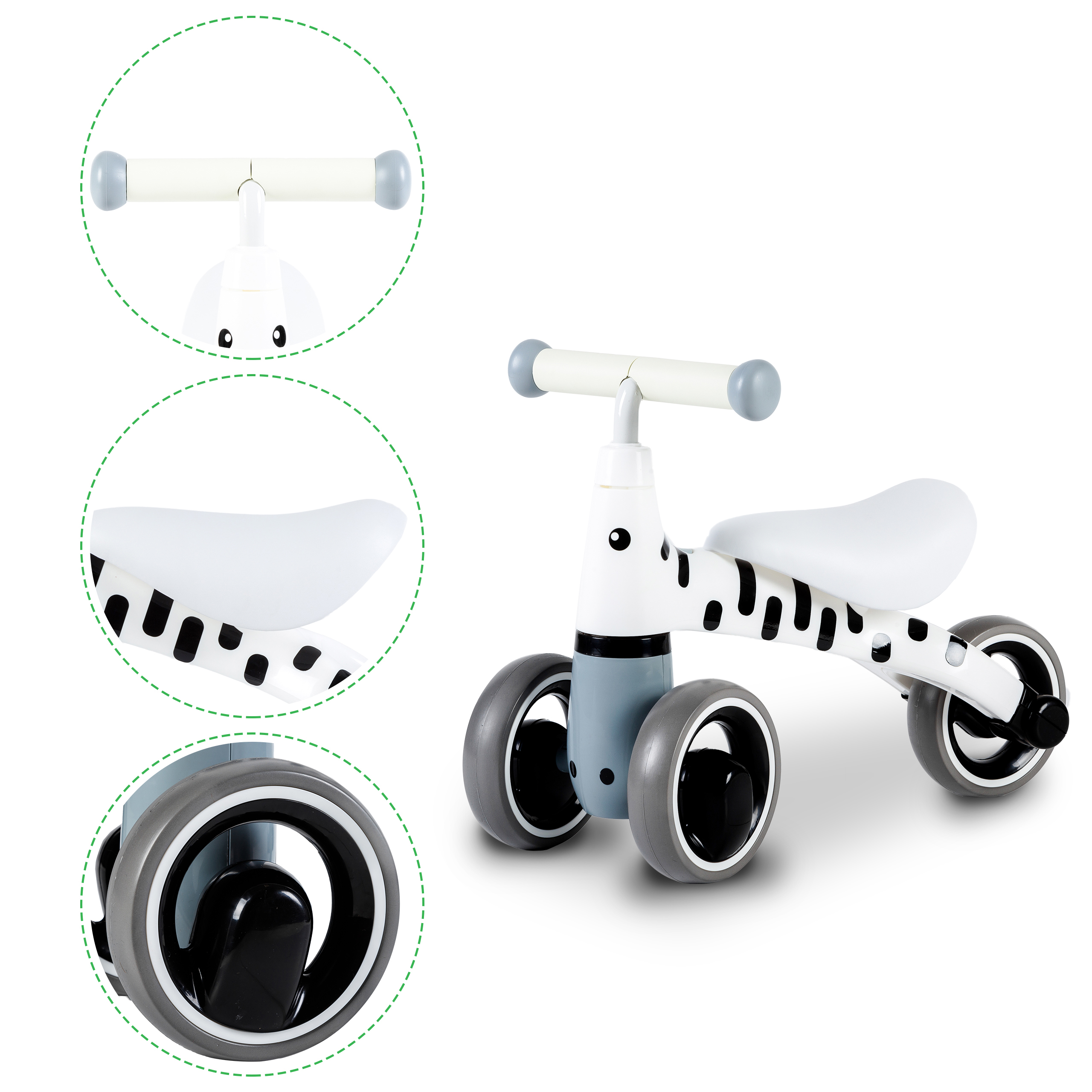 Paspiriamas triratukas Ecotoys LB1603 White