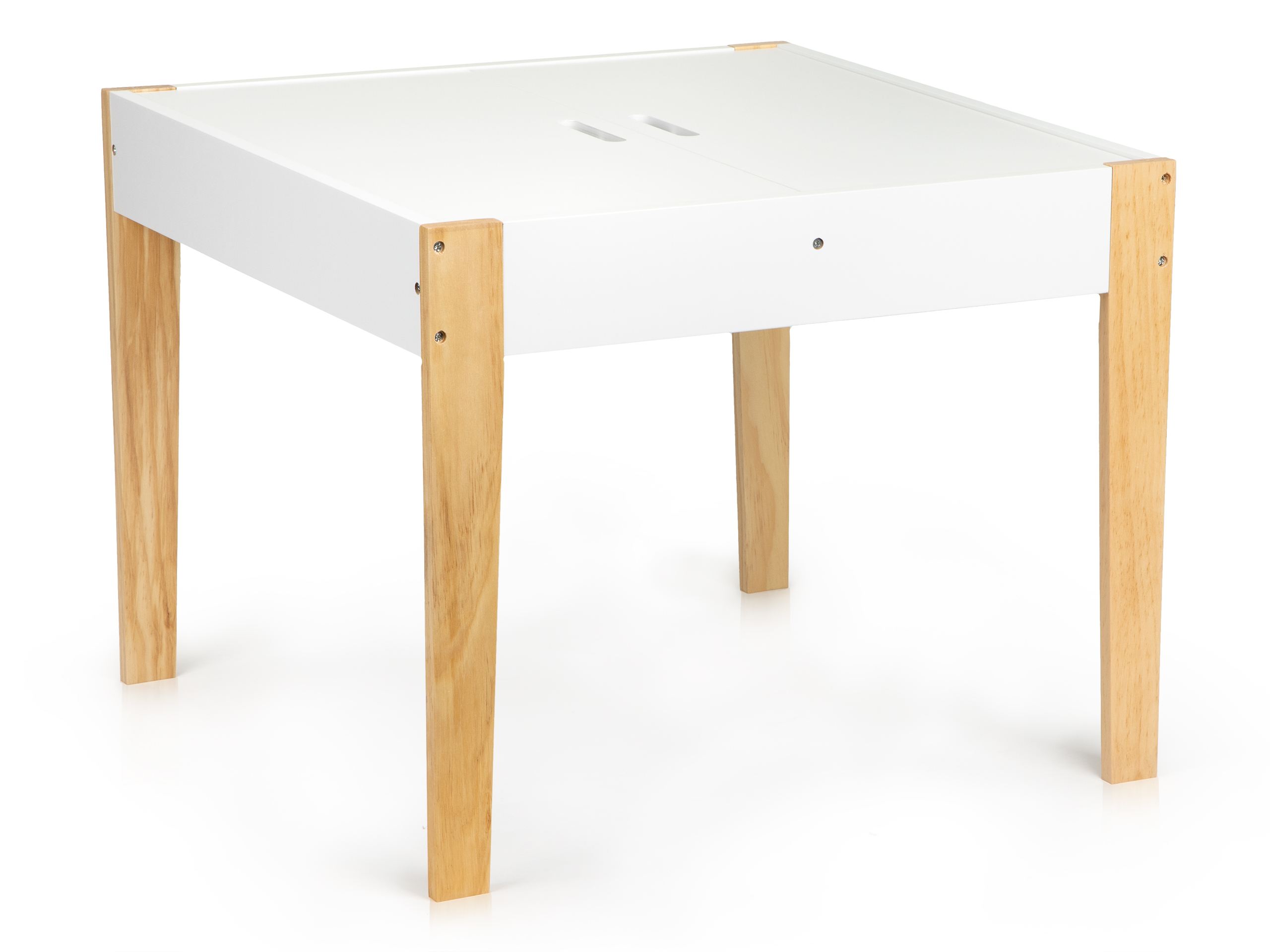 Vaikiškas kėdžių ir stalo komplektas Ecotoys, baltas
