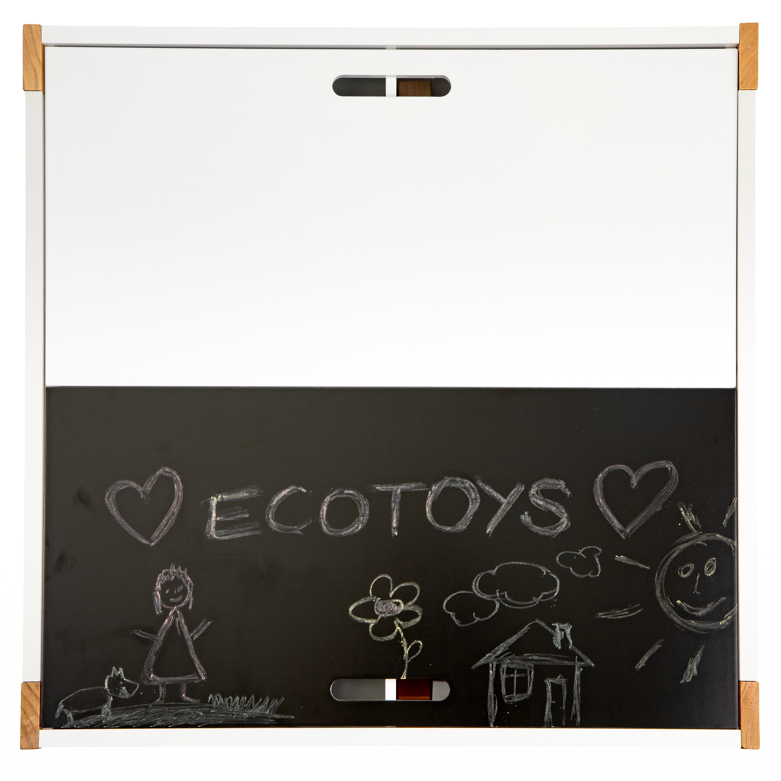 Vaikiškas kėdžių ir stalo komplektas Ecotoys, baltas