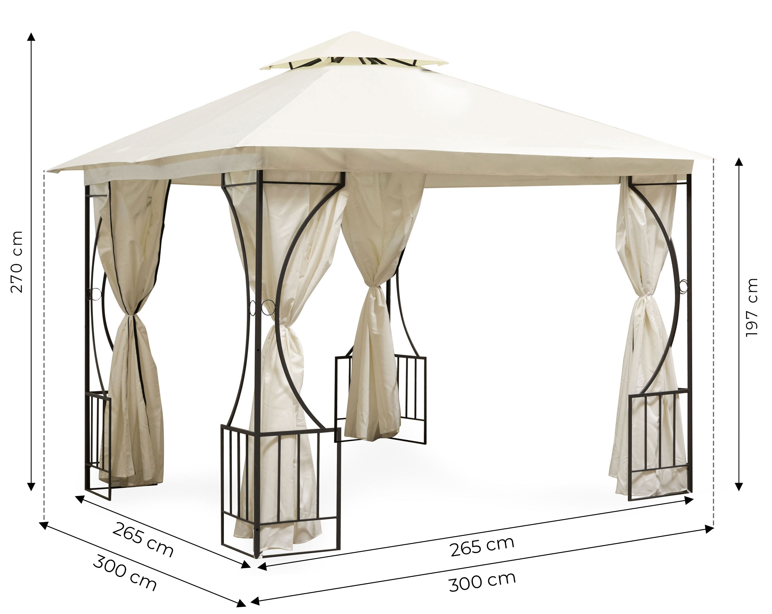Sulankstoma sodo pavėsinė 3x3 m