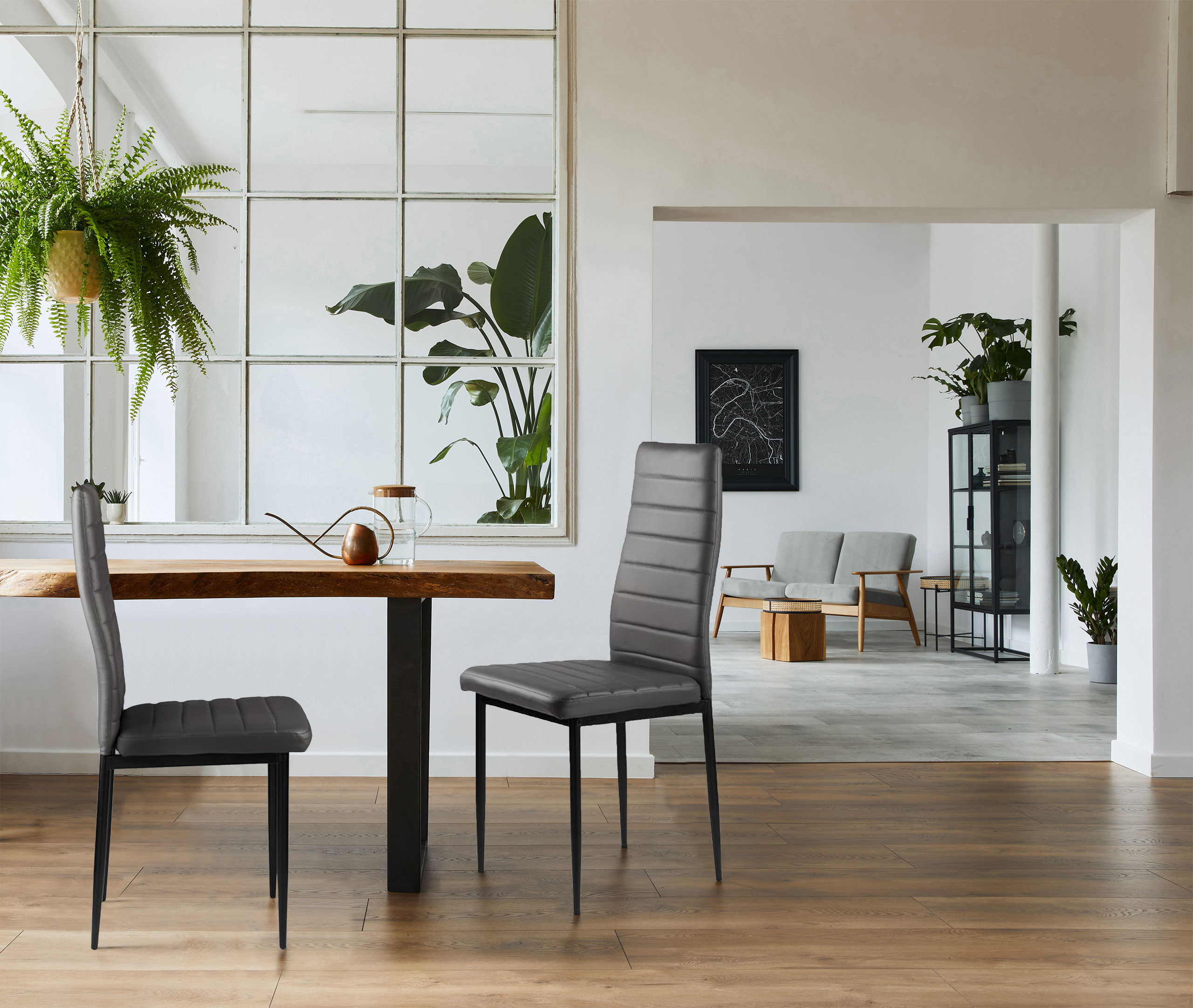 4-ių kėdžių komplektas modernhome prestige, juodas